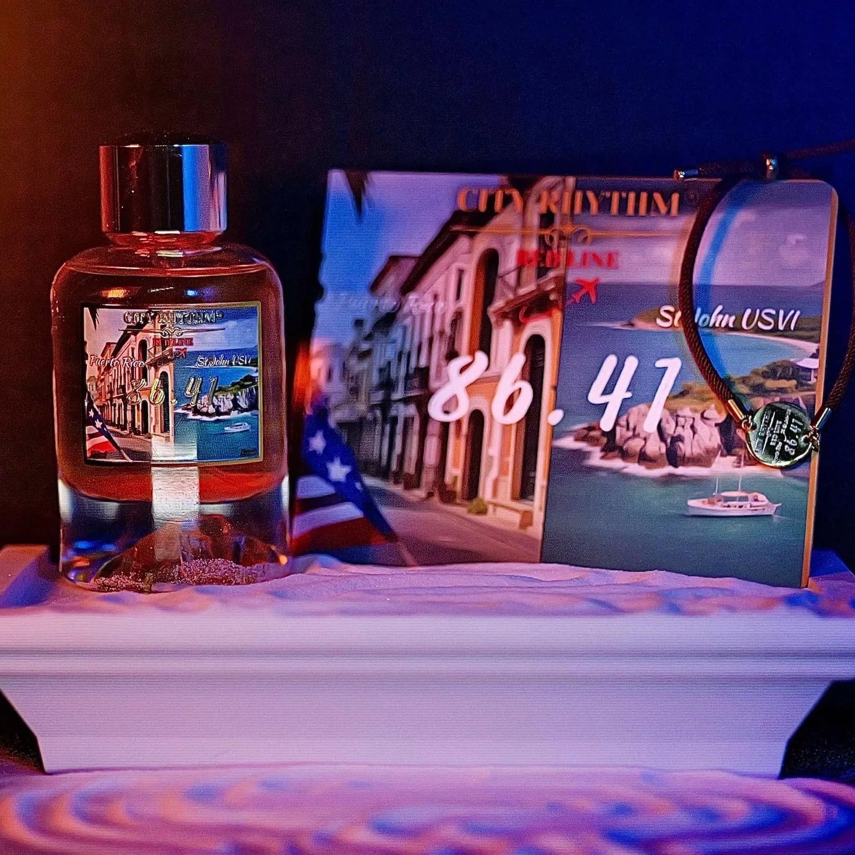 City Rhythm 86.41 Extrait de Parfum box showing elegant packaging and branding for the luxury fragrance.