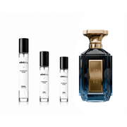 Sample of Apollo Velixir Decant by The Scent Plug, showcasing the fragrance bottle with a sleek design and label.