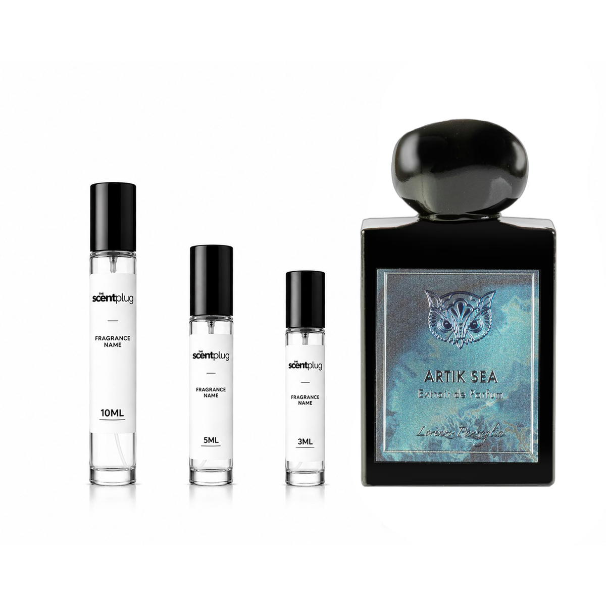 Artik Sea Lorenzo Pazzaglia decant bottle from The Scent Plug, showcasing elegant packaging for this fragrance sample.