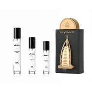 Sample of Art of Arabia III Lattafa Perfumes decant by The Scent Plug, showcasing the perfume bottle with elegant design.