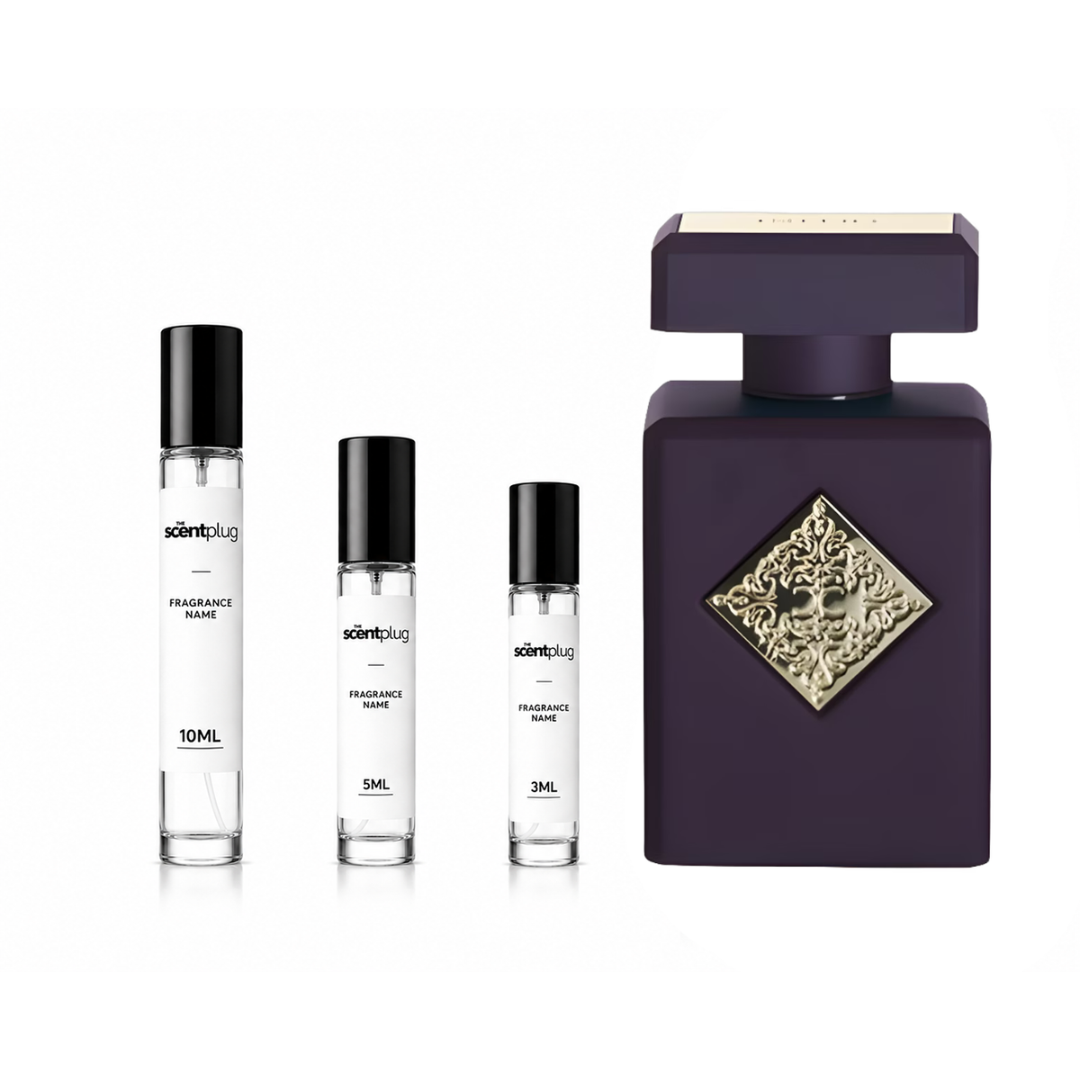 Atomic Rose Initio Parfums Prives decant sample in a small vial, showcasing a luxurious fragrance from The Scent Plug.