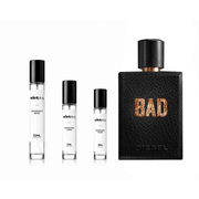 Sample of Bad Diesel fragrance decant by The Scent Plug, showcasing the bottle with dark branding and sleek design.