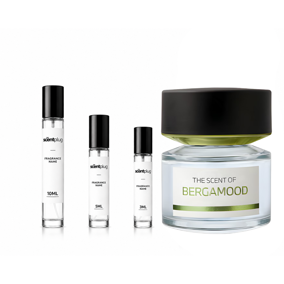 Bergamood BMW fragrances decant sample bottle from The Scent Plug, showcasing the elegant packaging and branding.