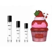 Berry On Top Lattafa Perfumes decant sample featuring a sleek bottle with berry-themed design and clear fragrance labeling.