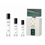 Sample of Blu Mare Giardini Di Toscana decant by The Scent Plug, featuring a clear bottle with elegant blue and gold design.