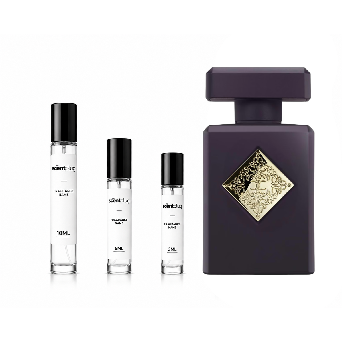Sample decant of Initio Parfums Prives Can't Get Enough fragrance by The Scent Plug, showcasing the perfume bottle and packaging.