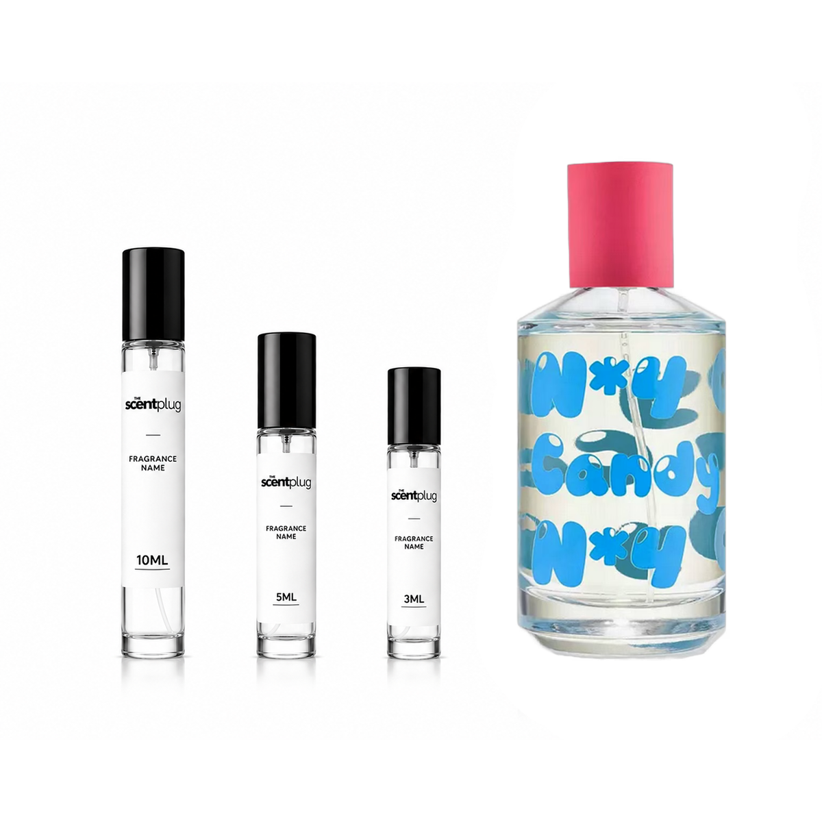 Sample of Candy Eau de Parfum by Thomas Kosmala, showing the decant bottle with elegant packaging and branding.