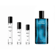 Decant of Cool Water by Davidoff, sample size, featuring the fragrance bottle with blue accents and branding details.