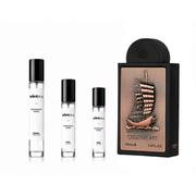 Sample of Creative Art Lattafa Perfumes decant by The Scent Plug, showcasing a small perfume bottle with artistic label design.