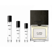 Sample of Cuirs Carner Barcelona decant, featuring elegant leather packaging and branding from The Scent Plug.