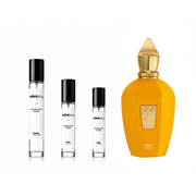 Sample of Erba Gold Xerjoff perfume decant by The Scent Plug, showcasing the elegant fragrance bottle.