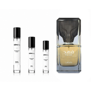 Fahad Lattafa Perfumes decant sample bottle from The Scent Plug, showcasing the sleek packaging and branding.
