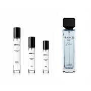 Frankel Blue Elixir Assaf perfume sample decant by The Scent Plug, featuring a sleek blue bottle and elegant fragrance display.