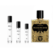 Freakincense Coreterno decant sample by The Scent Plug, showing a small glass bottle with fragrance label and cap.