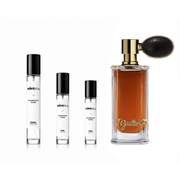 Sample of French Oud by Jean Paul Gaultier, decant bottle with the perfume's elegant packaging and branding visible.