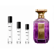 Hera Velixir Decant sample bottle from The Scent Plug, featuring elegant packaging and a clear view of the perfume container.