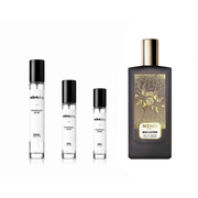 Irish Leather Memo Paris sample decant by The Scent Plug, featuring a glass bottle with Irish Leather scent for personal use.