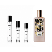 Ithaque Memo Paris decant sample by The Scent Plug, featuring a sleek bottle with a minimalist label for a luxurious fragrance experience.
