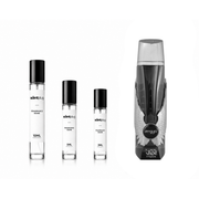 Itqan Noir Zimaya decant sample by The Scent Plug, showcasing the perfume bottle with elegant black and gold design.
