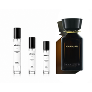Luxury Khanjar Omanluxury decant by The Scent Plug, featuring an elegant Arabic-style jar with intricate design and traditional motifs.
