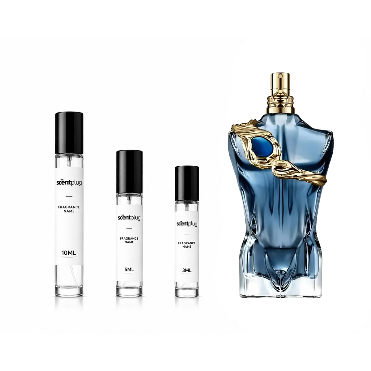 Sample of Le Beau Narcisse Eau de Parfum by The Scent Plug, showcasing the elegant fragrance decant bottle.