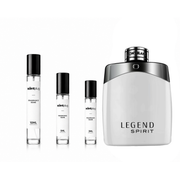 Decant of Montblanc Legend Spirit fragrance by The Scent Plug, showcasing the sample bottle with sleek design and branding.