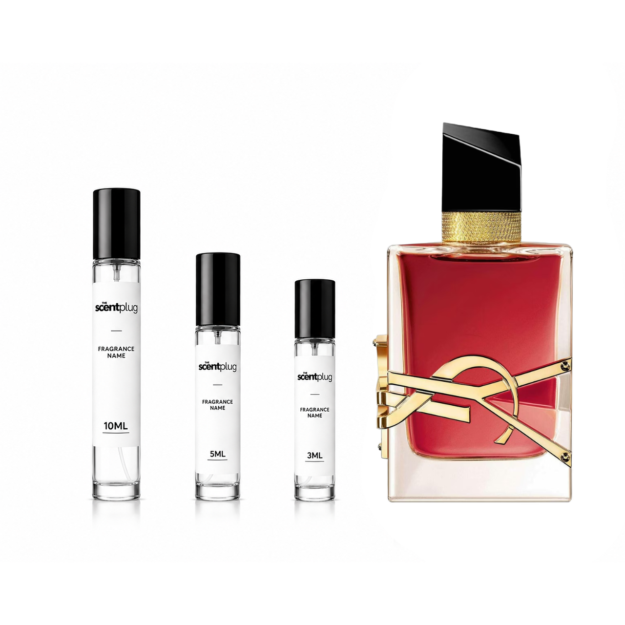 Yves Saint Laurent Libre Berry Crush perfume sample featuring a sleek bottle with a floral and berry-inspired design.