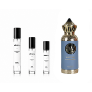 Lutfah The Seventh Heaven Arabiyat Prestige perfume decant by The Scent Plug, showcasing a sleek glass bottle with elegant design.