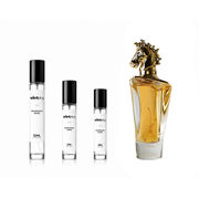 Maahir Lattafa Perfumes decant sample bottle from The Scent Plug, showcasing the fragrance container and label details.