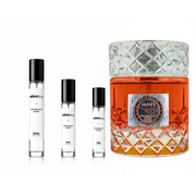 Sample of Mawj Cognac Blaze PARIS CORNER decant by The Scent Plug, showing the elegant bottle and label design.