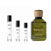 Sample of Mellow Mood Marley fragrance decant by The Scent Plug, showcasing the perfume bottle and packaging.
