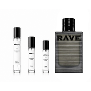 Sample of Nuit Parfaite RAVE perfume decant by The Scent Plug, showcasing the bottle and packaging for this fragrance.