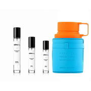 Odyssey Mandarin Sky Armaf fragrance sample decant by The Scent Plug, featuring a sleek container and label design.