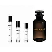 Ombre Nomade Louis Vuitton fragrance sample bottle with gradient ombre design and sleek packaging by The Scent Plug