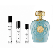 Opulent Dubai Lattafa Perfumes decant sample bottle, showcasing elegant packaging and branding from The Scent Plug.