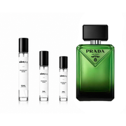 Sample of Paradigme Prada fragrance decant by The Scent Plug, featuring the iconic Prada bottle design and branding.