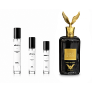 Sample of Parfum de Dubai LOVE & OUD Eau de Extrait by The Scent Plug, showcasing the elegant perfume bottle and packaging.