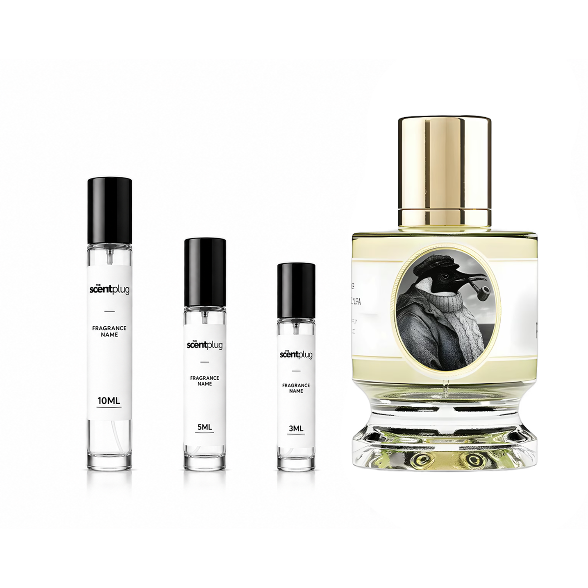 Penguin Zoologist perfumes decant sample by The Scent Plug, featuring a small container with perfume label and seal.