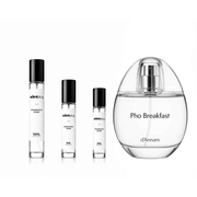 Sample Pho Breakfast d'Annam scented decant from The Scent Plug, featuring a clear bottle with a label, showcasing the fragrance inside.