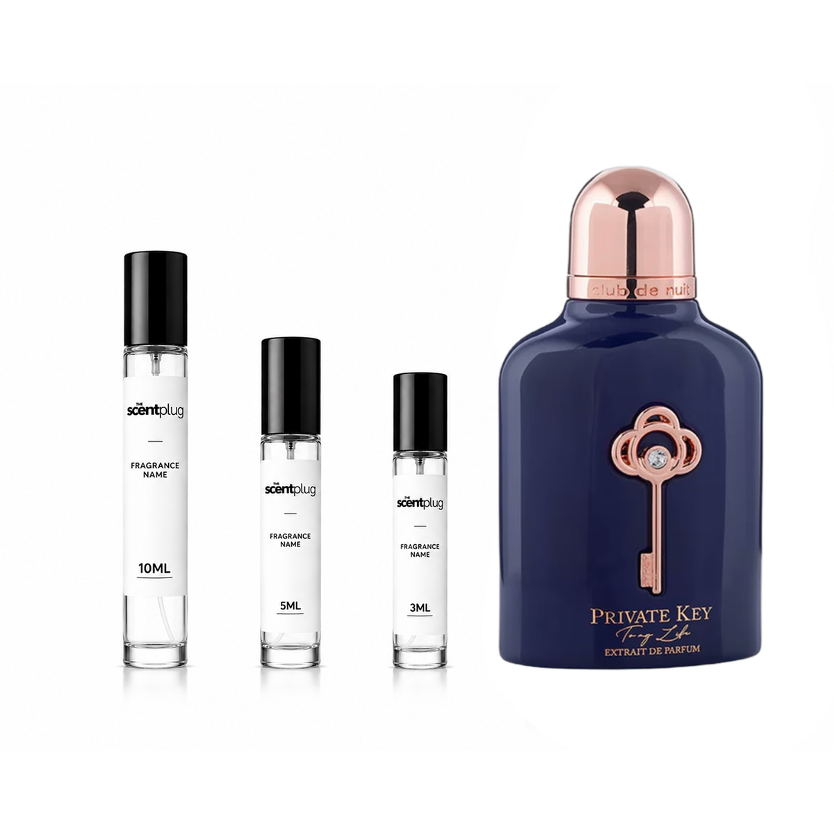 Private Key To My Life Armaf fragrance sample by The Scent Plug, featuring the decant bottle with detailed label.