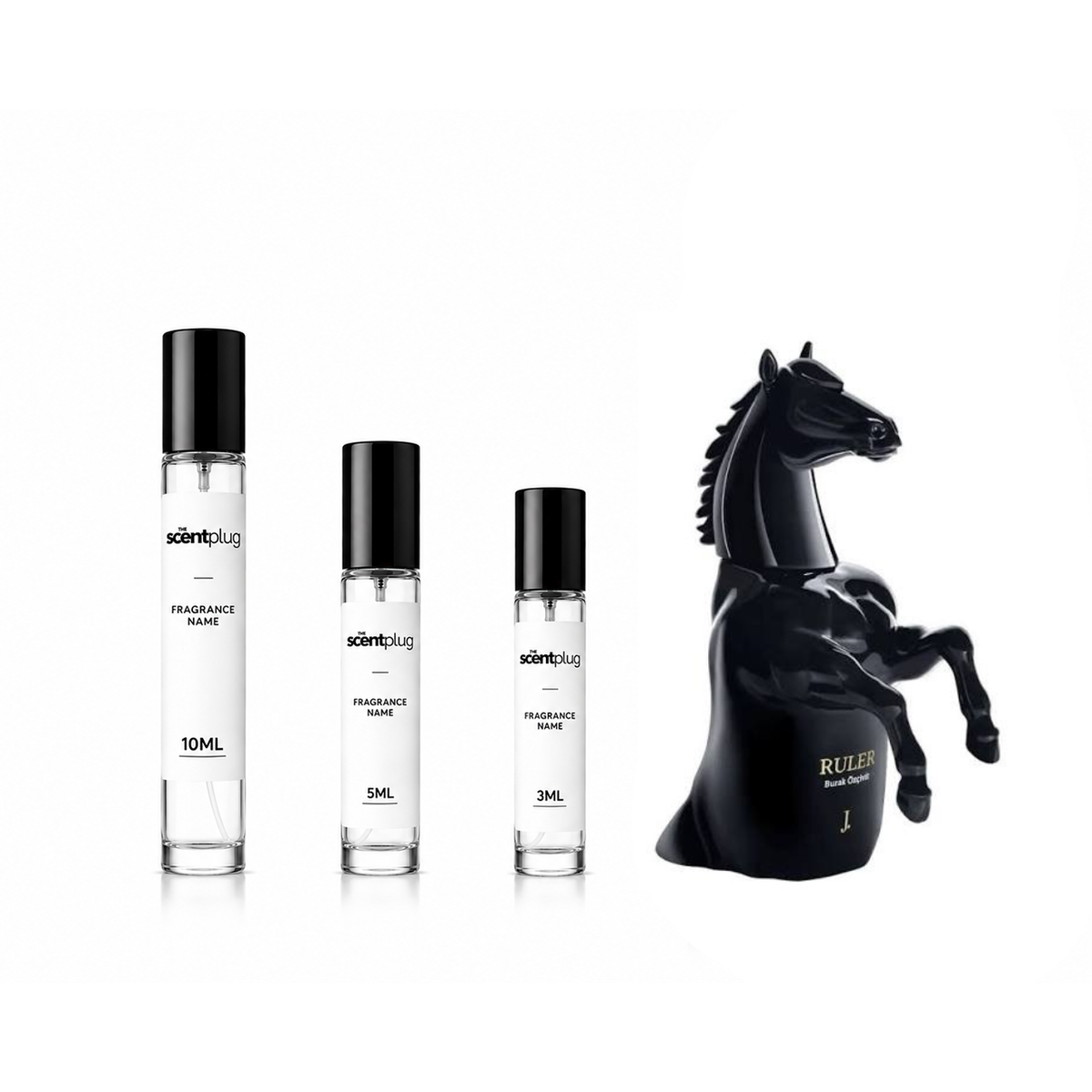 Sample bottle of Ruler by Burak Özçivit Decant from The Scent Plug, featuring a sleek design and clear label.