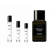 Sample of Radical Rose Extrait from The Scent Plug, showcasing the concentrated rose fragrance in a clear decant bottle.