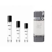 Riiffs Aswaar Decant sample bottle from The Scent Plug, featuring elegant packaging and showcasing the fragrance's design.