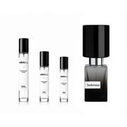 Sadonaso Nasomatto Decant sample bottle with elegant packaging and branding for the luxury fragrance by Nasomatto.