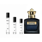 Sample of Jean Paul Gaultier Scandal Pour Homme Intense perfume by The Scent Plug, showcasing the fragrance bottle and packaging.