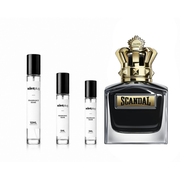 Sample of Jean Paul Gaultier Scandal Pour Homme Le Parfum by The Scent Plug, showcasing the elegant fragrance bottle.