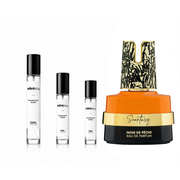 Scentasy Noir de Pêche Armaf perfume decant from The Scent Plug, featuring a sleek bottle with a peach and floral scent.