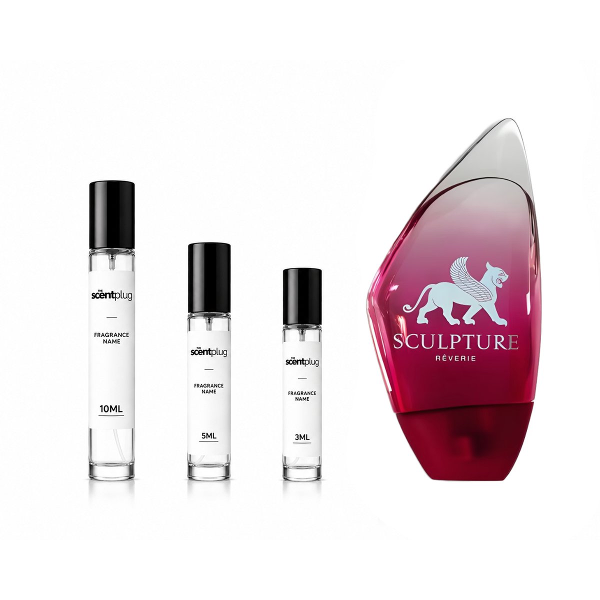 Sculpture Rêverie Nikos Decant by The Scent Plug featuring an elegant artistic sculpture with intricate detailing and smooth finish.