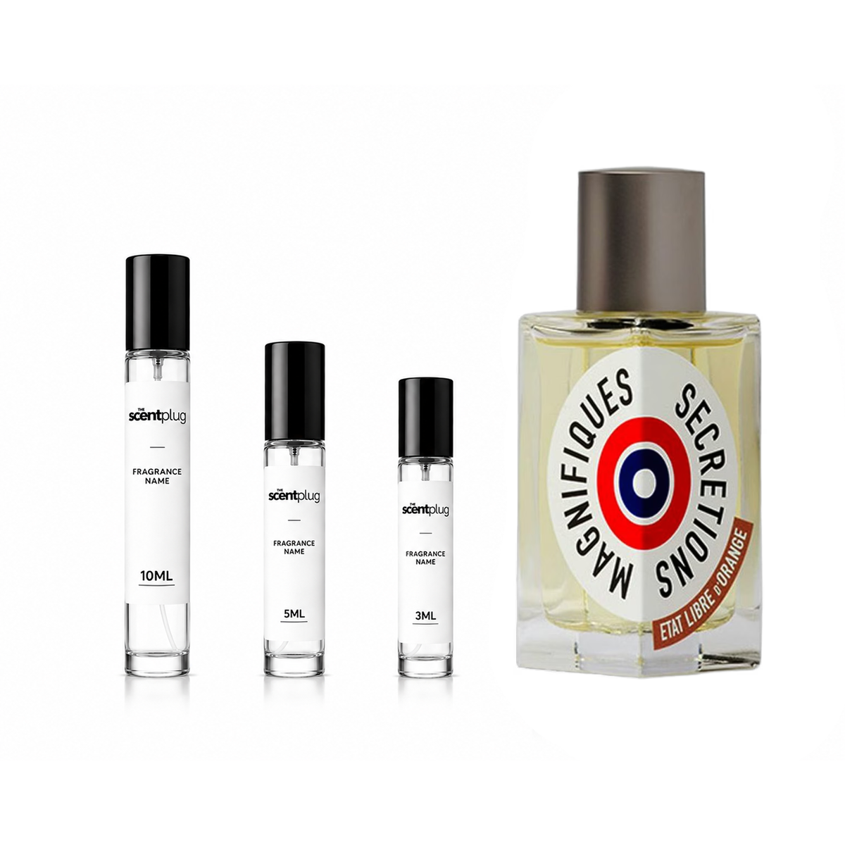 Sample of Etat Libre d'Orange Secretions Magnifiques perfume by The Scent Plug, showing the fragrance bottle and packaging.