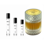 Decant sample of Sharaf Divine Zimaya perfume by The Scent Plug, featuring elegant fragrance packaging and branding.